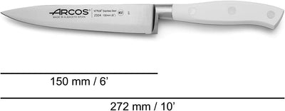 Arcos 233424 Serie Riviera Blanc - Kochmesser - Klinge aus Nitrum geschmiedetem Edelstahl 150 mm - H