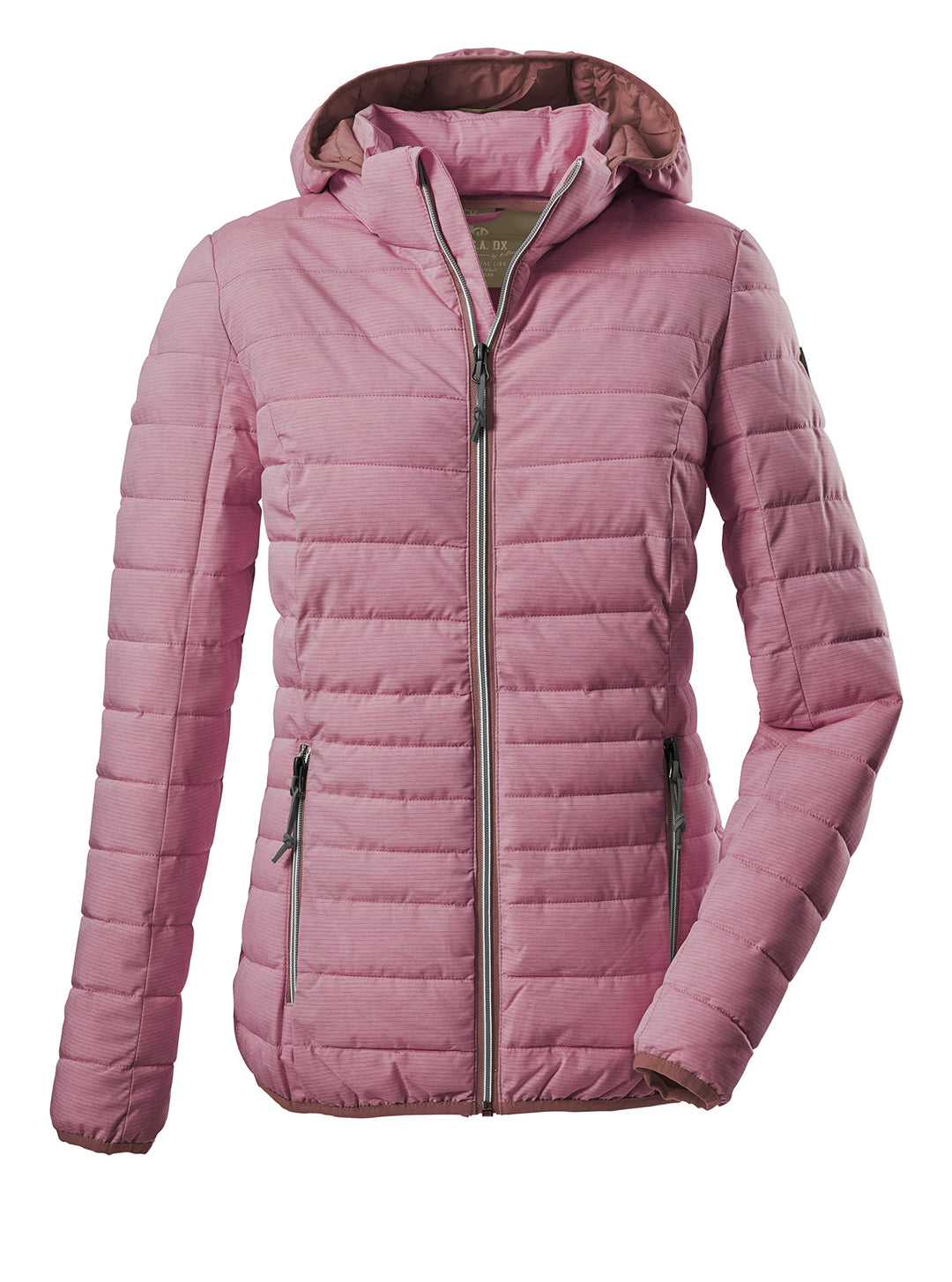 G.I.G.A. DX Damen Uyaka Stripe Casual Funktionsjacke In Daunenoptik Mit Abzippbarer Kapuze 38 dunkel