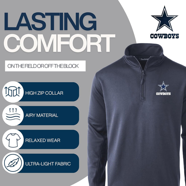 Dunbrooke Apparel Herren All Star Tech Fleece 1/4 Reissverschluss (1er Pack) XL Dallas Cowboys, Mari
