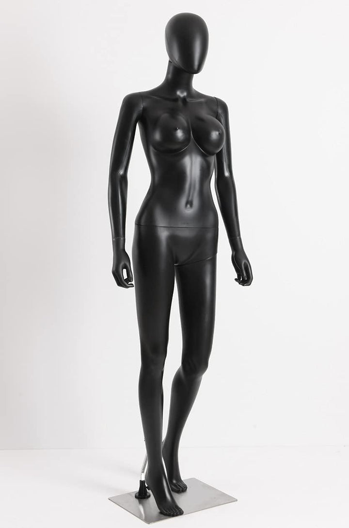 EurotonDisplay SLF2-Black schwarz matt abstrakte Schaufensterpuppe weiblich grosser Brustumfang mit