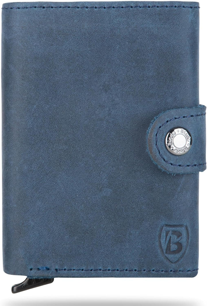 Blade® Kartenetui Herren ohne Münzfach I 6-8 Kartenhalter I Leder Kreditkartenetui mit RFID Schutz I