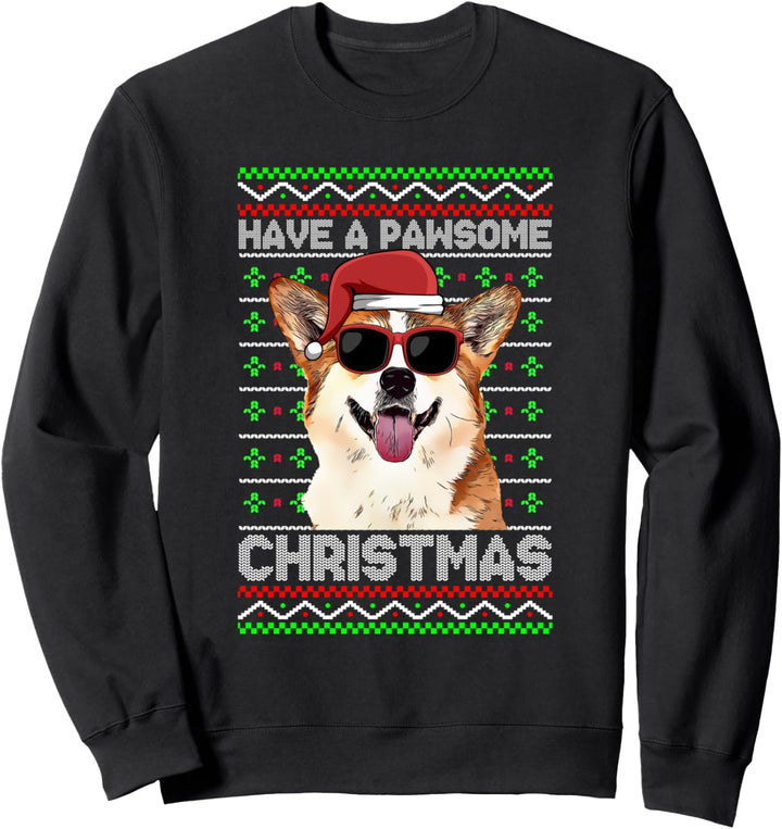 Corgi Dog Lustige Pawsome Weihnachten Sweatshirt