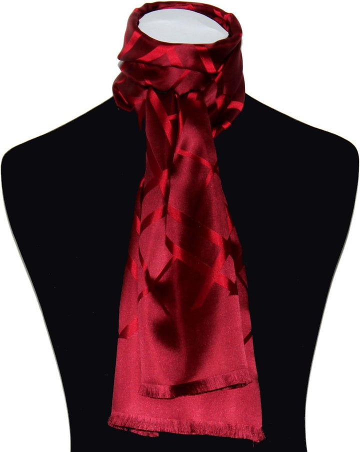 Lorenzo Cana Herren Schal aus 100% Seide aufwändig jacquard gewebter Damast Seidenschal Seidentuch T