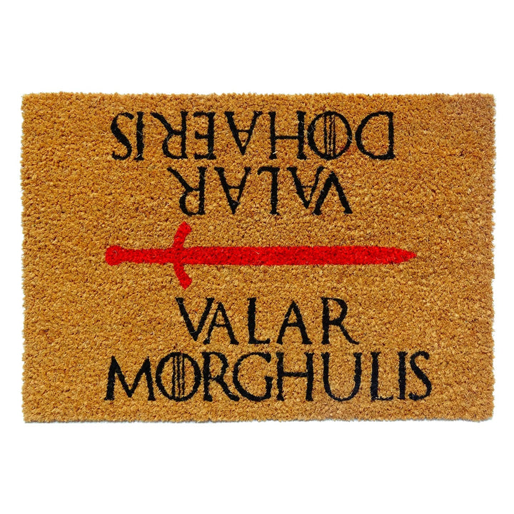 Fussmatte Kokos Aussen und Innen Lustig, 60x40 cm. Valar Morghulis, Valar Morghulis