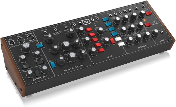 Behringer Legendärer Analog-Synthesizer Modell D, mit 3 VCO-Anschlüssen & Goobay 50020 Audio Stereo