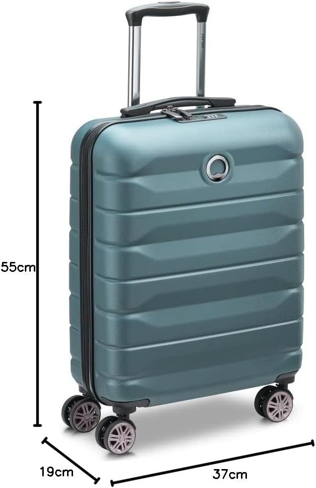DELSEY PARIS Meteor Kabinenkoffer, schmal, 4 Doppelrollen, 55 cm, für Erwachsene, Unisex, Purpur-08