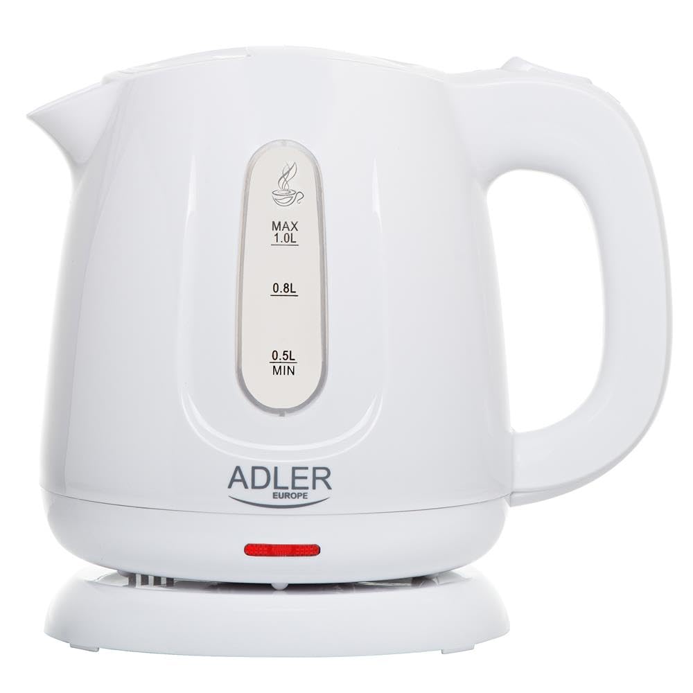 ADLER-Reisekessel 0,6 l, kompaktes Design, 600 W Leistung, weiss