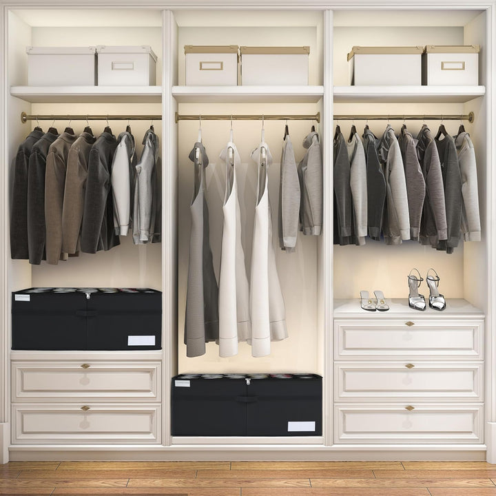 Schuhorganizer für Closet, Passt 24 Paare, grosse Schuhschrank, Schuhbox mit Durchsichtigem Deckel,