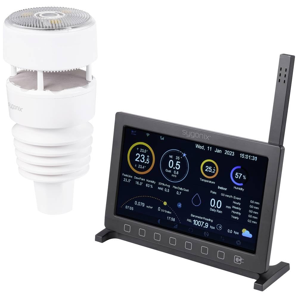 Sygonix SY-5479628 WLAN-Wetterstation Vorhersage für 2 Tage Anzahl Sensoren max. 8 St.