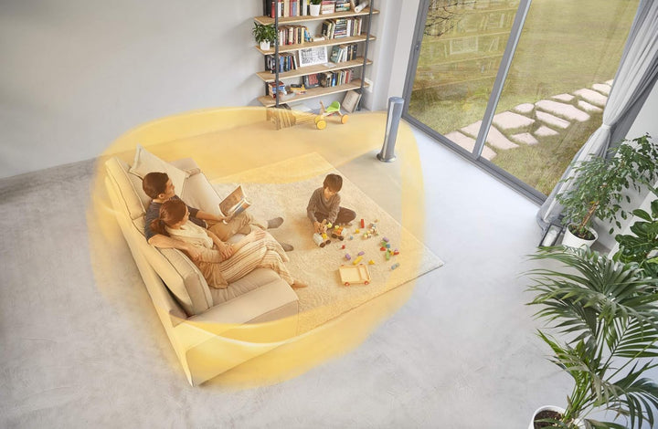 De'Longhi HFX85W20C Heizlüfter, Luftreiniger und Ventilator, 3-in-1-Produkt, LED-Display, 2000 W, fü