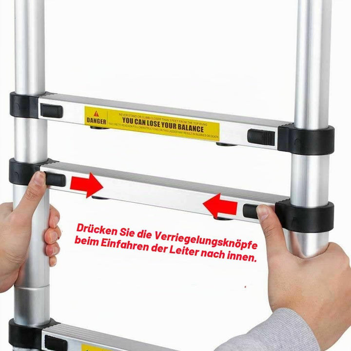 Teleskopleiter aus Aluminium, ausziehbare Teleskopleiter, Teleskopleiter, Klappleiter, Loft Ladder,