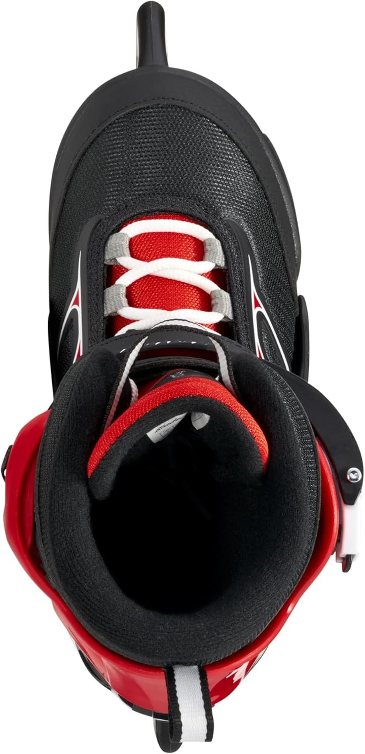 Bladerunner Micro XT Ice Schlittschuh Grössenverstellbar, Jungen, Schwarz/Rot 29-34 (UK: 11J-1 / US:
