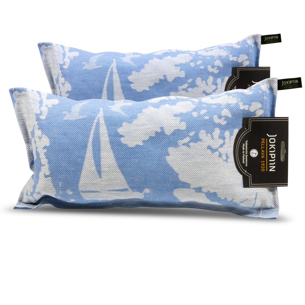 POOL Total Jokipiin Premium Saunakissen 2X Saaristo 40x22 cm - 100% Made in Finland - Leinen &amp; Baumw