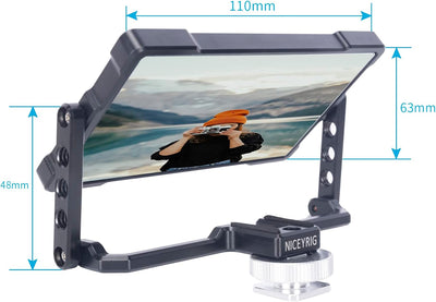 NICEYRIG Smartphone Selfie Vlog Spiegel Kit mit Flip Screen Mirror & Multifunktionale Telefon Cold S