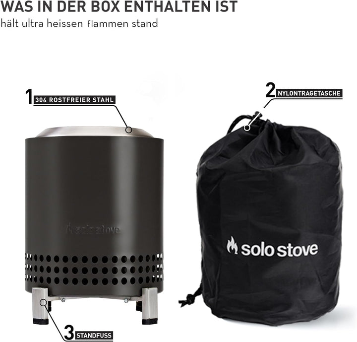 Solo Stove Mesa Tischfeuer Outdoor | Raucharmer Mini Tischkamin, Deko für Garten, Terrasse und Balko