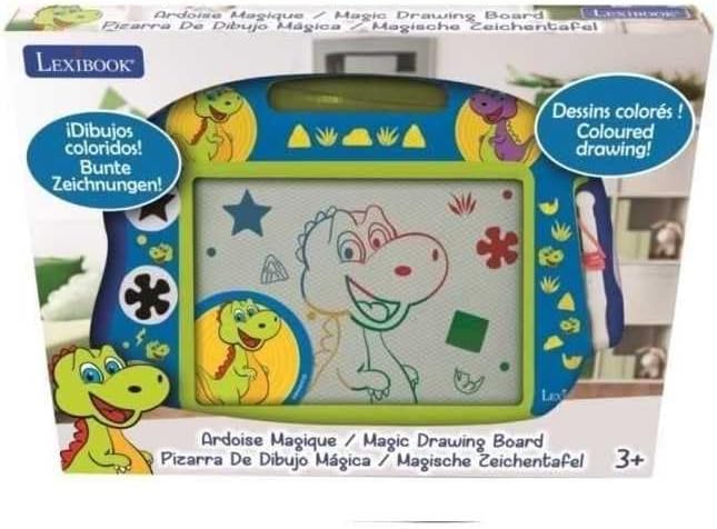 Lexibook CRDINO550 Dinosaur Magische magnetische Zeichentafel, Magnettafel für Kinder, künstlerische