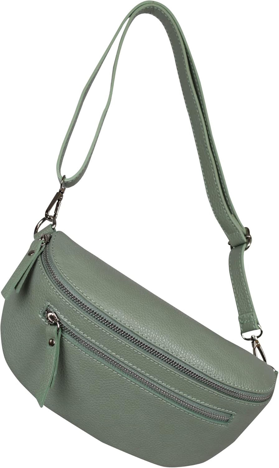 AmbraModa GLX2 - Damen Herren Unisex kleine Hüfttasche Gürteltasche Bauchtasche Umhängetasche aus Ec