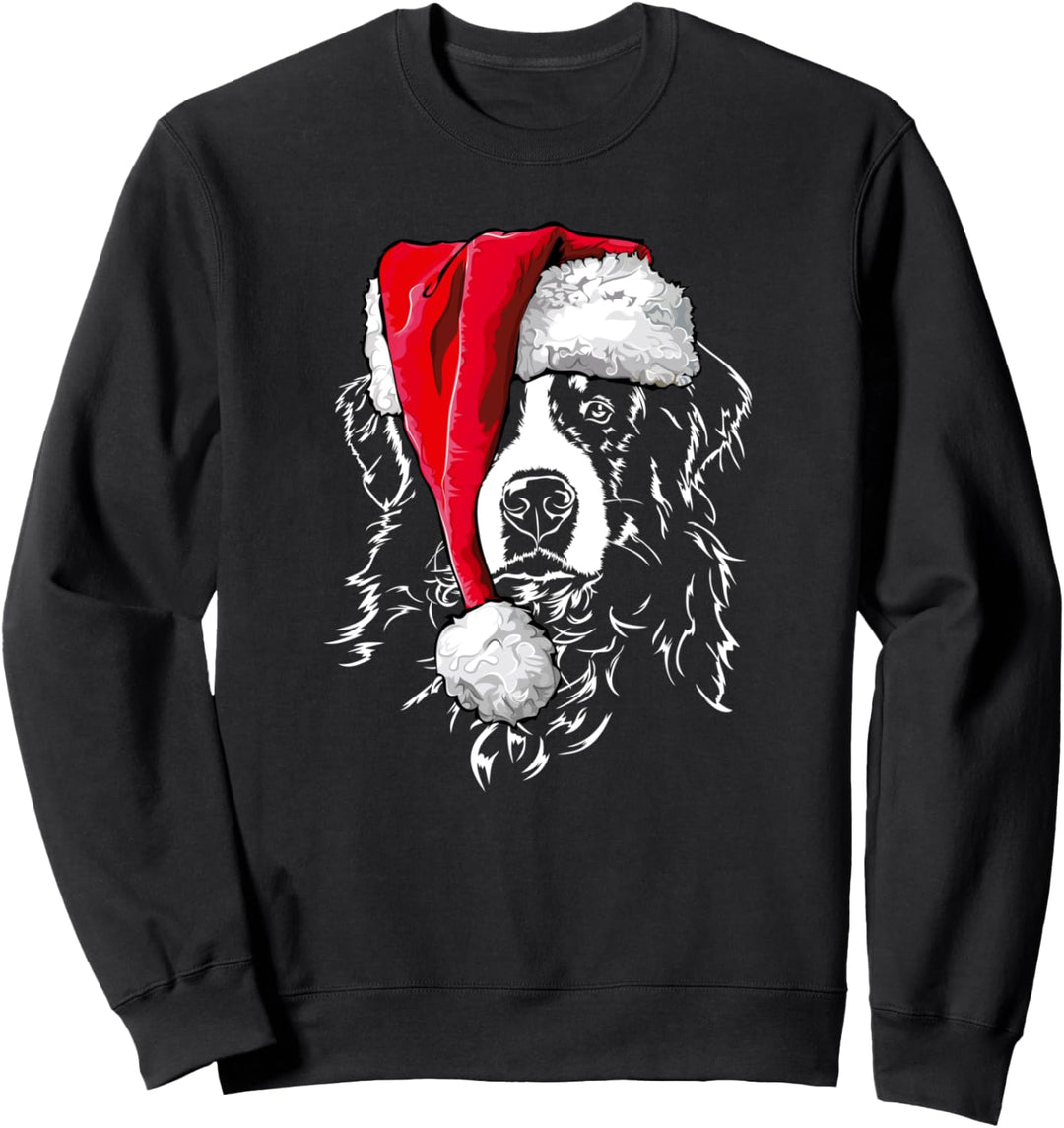 Lustiger Berner Sennenhund Weihnachtsmann Weihnachten Hunde Sweatshirt