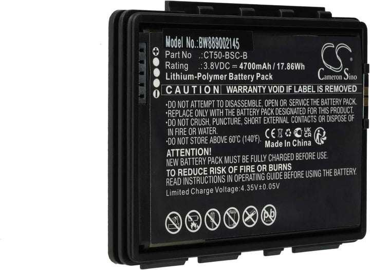vhbw Akku kompatibel mit Honeywell Dolphin CT65, CT60 Mobilcomputer PDA Scanner (4700 mAh, 3,8 V, Li
