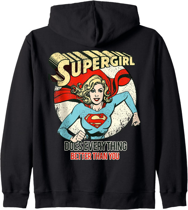 DC Supergirl Text Besser als du Kapuzenjacke