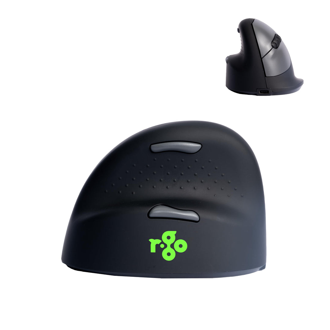 R-Go HE Ergonomische Maus, Für linkshänder, 2.4G Kabellos, 500/1000/1750 DPI, 5 Tasten, Vertikale er