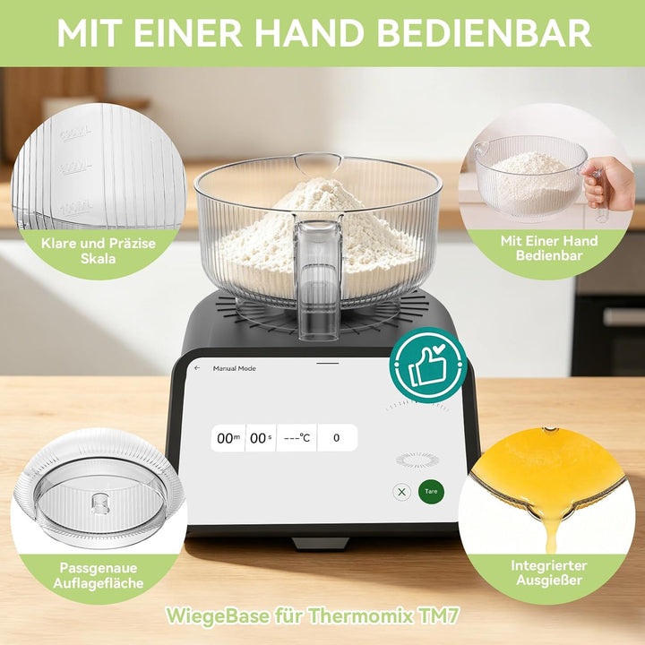 Wiegeschale für Thermomix TM7, Wiegen ohne Mixtopf, BPA Frei Zubehör