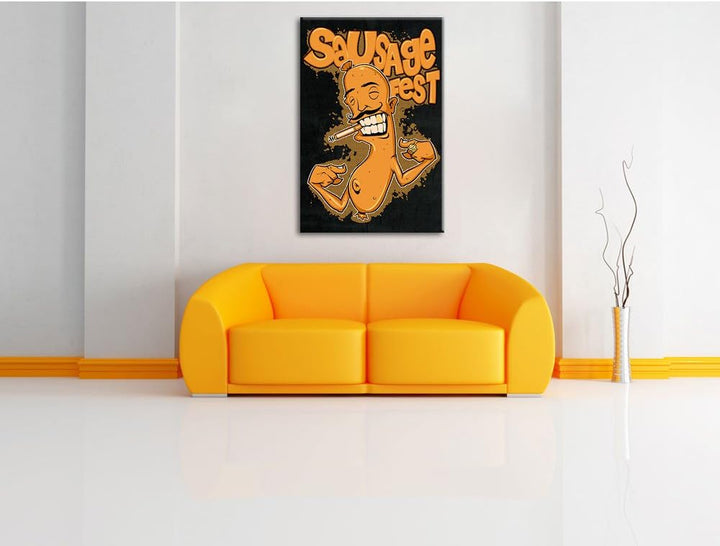Dark San Francisco-thing Bild auf Leinwand, XXL riesige Bilder fertig gerahmt mit Keilrahmen, Kunstd