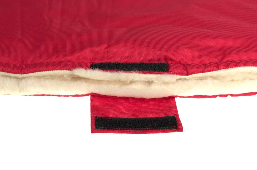 Kaarsgaren Handwärmer für Kinderwagen Rot, warmer Handmuff mit Merinowolle Innenfutter, Universalgrö