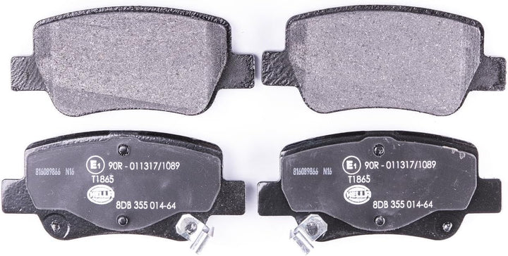 HELLA PAGID 8DB 355 014-641 Bremsbelagsatz - T1865 - Dicke/Stärke: 16.5mm - Bremssystem: Bosch - mit