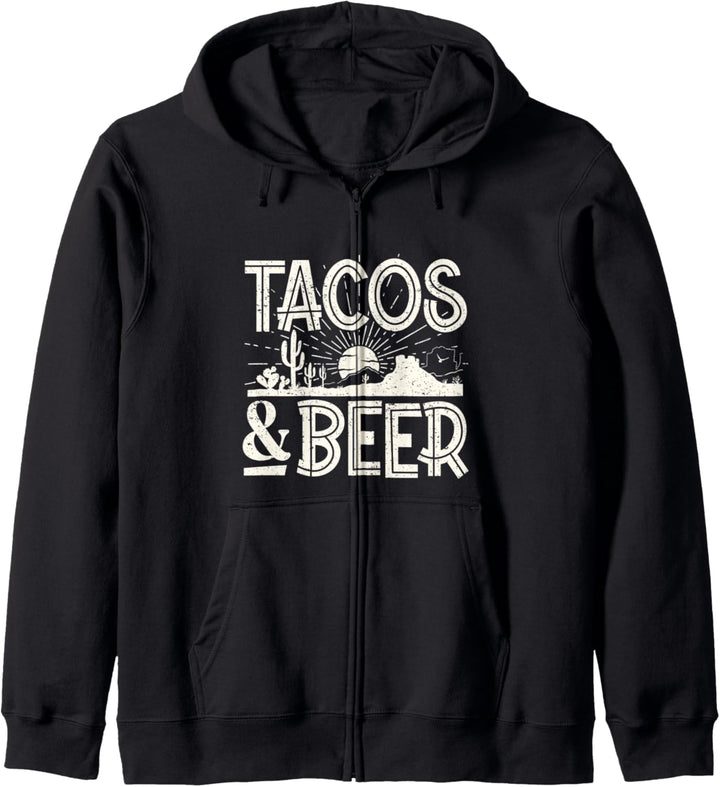 Funny Tacos and Beer Cinco De Mayo vacation drinking shirt Kapuzenjacke