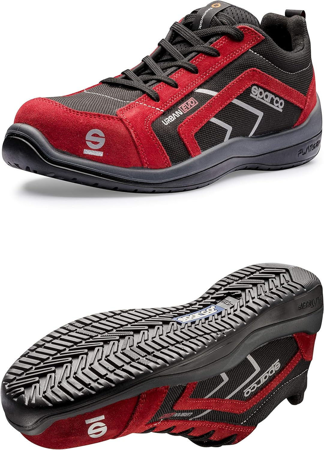 Sparco 0751844NRRS Evo Städtische Schuhe Schwarz/Rot 44 EU