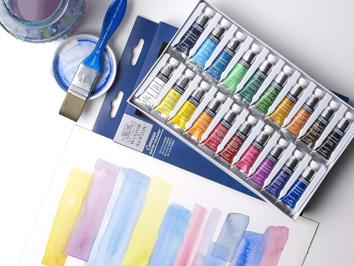 Winsor & Newton 390665 Cotman Aquarellfarbenset, ausgezeichnete Transparenz, Farbkraft und Verarbeit