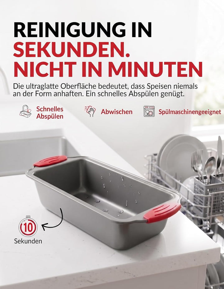 Kastenform - Premium Antihaft-Kastenform aus Stahl von Boxiki Kitchen | Professionelle Antihaft-Back