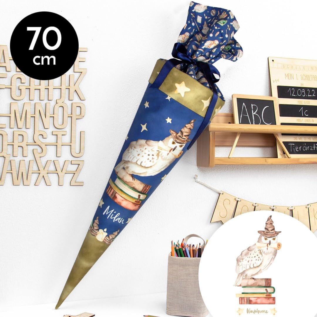 Schultüte aus Stoff Kuschel Velvet individualisierbar mit Wunschname personalisierbar 70 cm 85 cm -