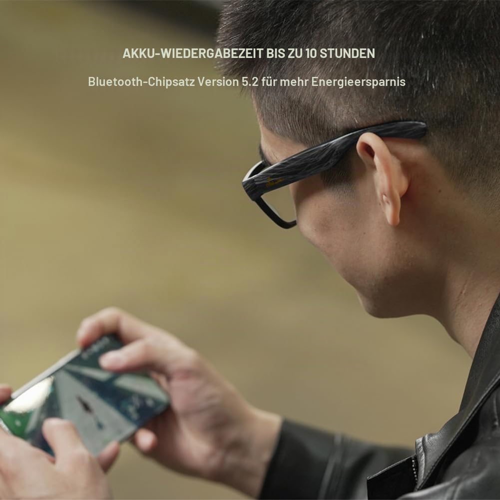 OhO sunshine Audio Sunglasses,Voice Control and Open Ear Style Listen Music and Calls with Volumn UP