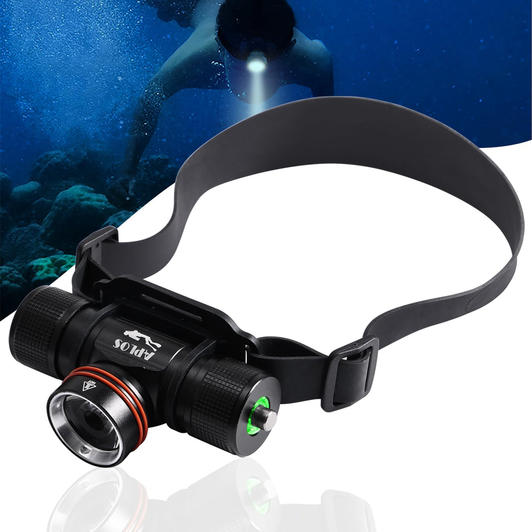 APLOS H800 Wiederaufladbare Taucher Stirnlampe - 3500 Lumen Unterwasser IPX8 Wasserdichte Tauchen St