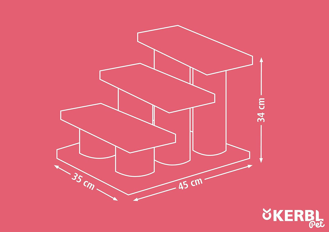 Kerbl 82410 Tiertreppe Easy Climb 45 x 35 x 34 cm, bis 50 kg