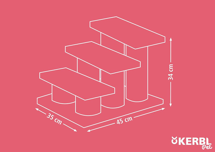 Kerbl 82410 Tiertreppe Easy Climb 45 x 35 x 34 cm, bis 50 kg