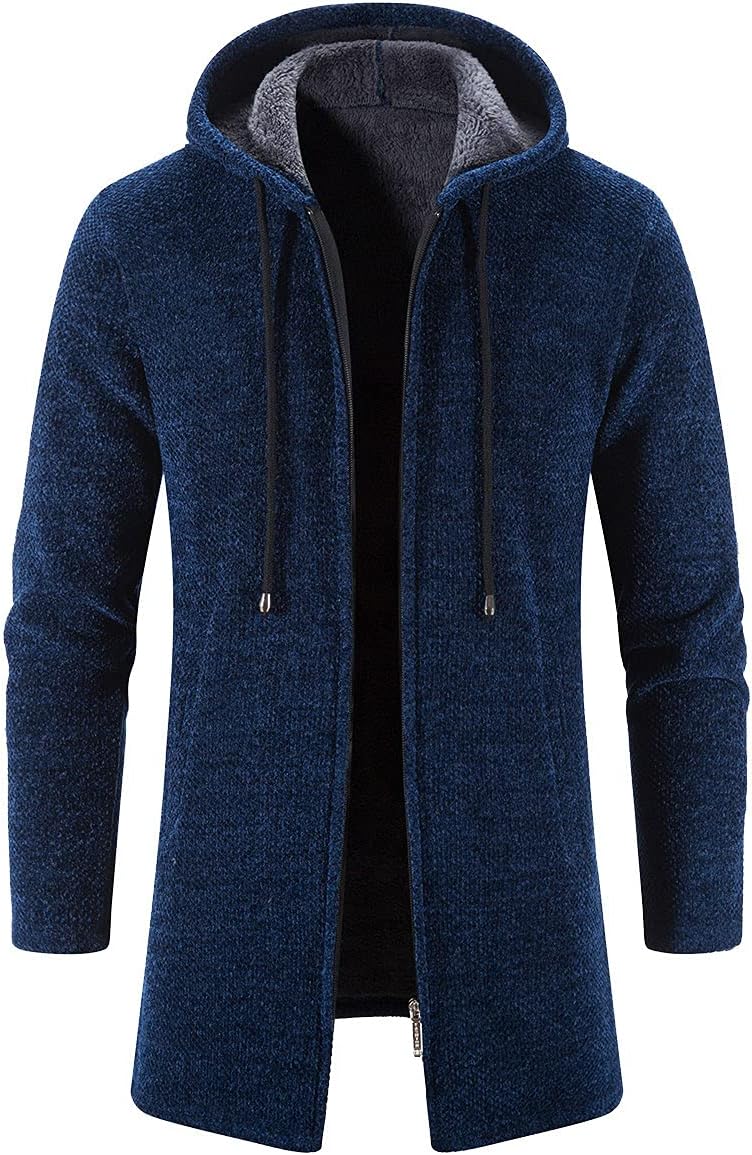 tsaChick Outdoor Jacken FüR Damen Lang Strickjacke für Herren Moderne Mode Herbst lang lässig solide