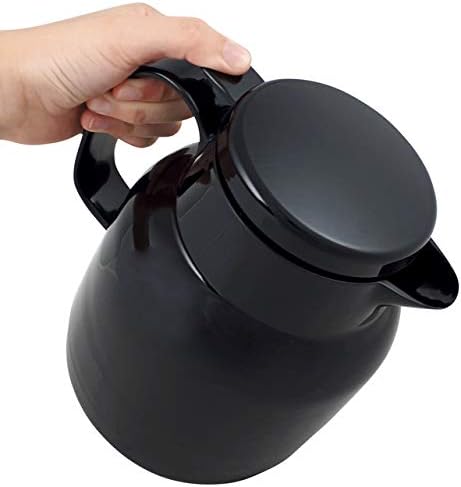 Helios Mondo Push Kunststoff-Isolierkanne Drehverschluss mit Drucktaste 1,0 l schwarz Schwarz 1,0 Li