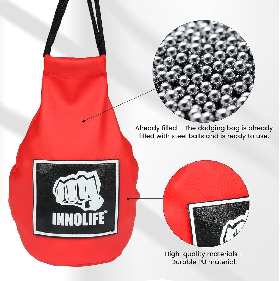Innolife Boxing Dodge Hide Speed Bag rot Rot (Füllmaterial bereits im Lieferumfang enthalten), Rot (