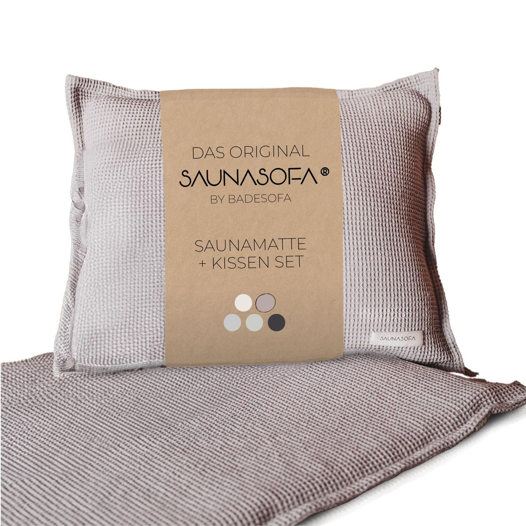 SAUNASOFA® von BADESOFA® – Premium Sauna-Matte & Sauna-Kissen | Made in EU | Sauna-Set hitzebeständi