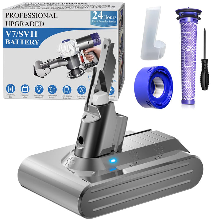 DTK Ersatzakku für Dyson V7 Akku SV11 Kompatibel mit Dyson V7 Animal/Absolute/Fluffy/Motorhead/Trigg