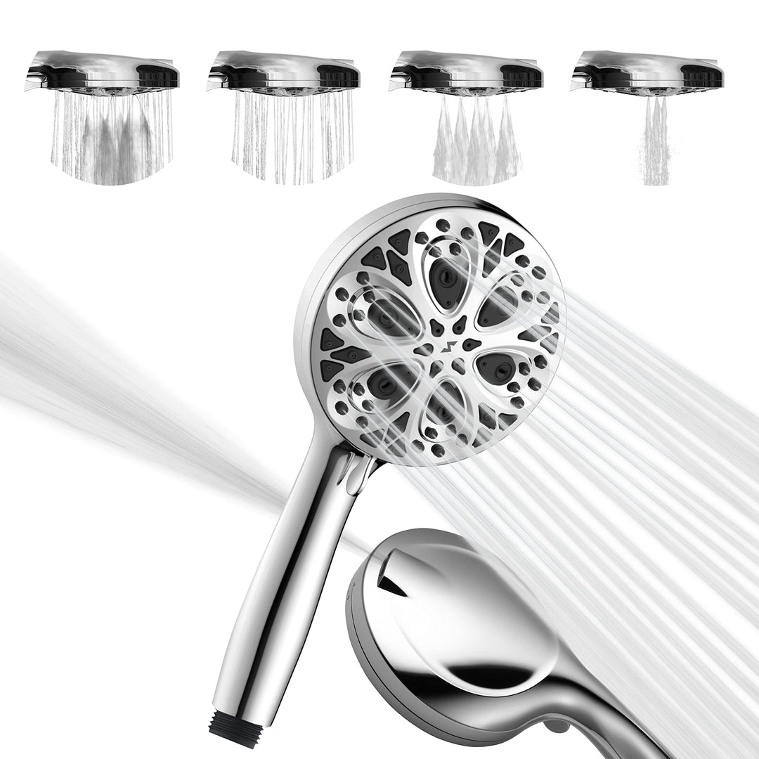 Sparkpod 10-Setting High Pressure Shower Head - Luxury 5" High Flow Hand Held Shower Head with High