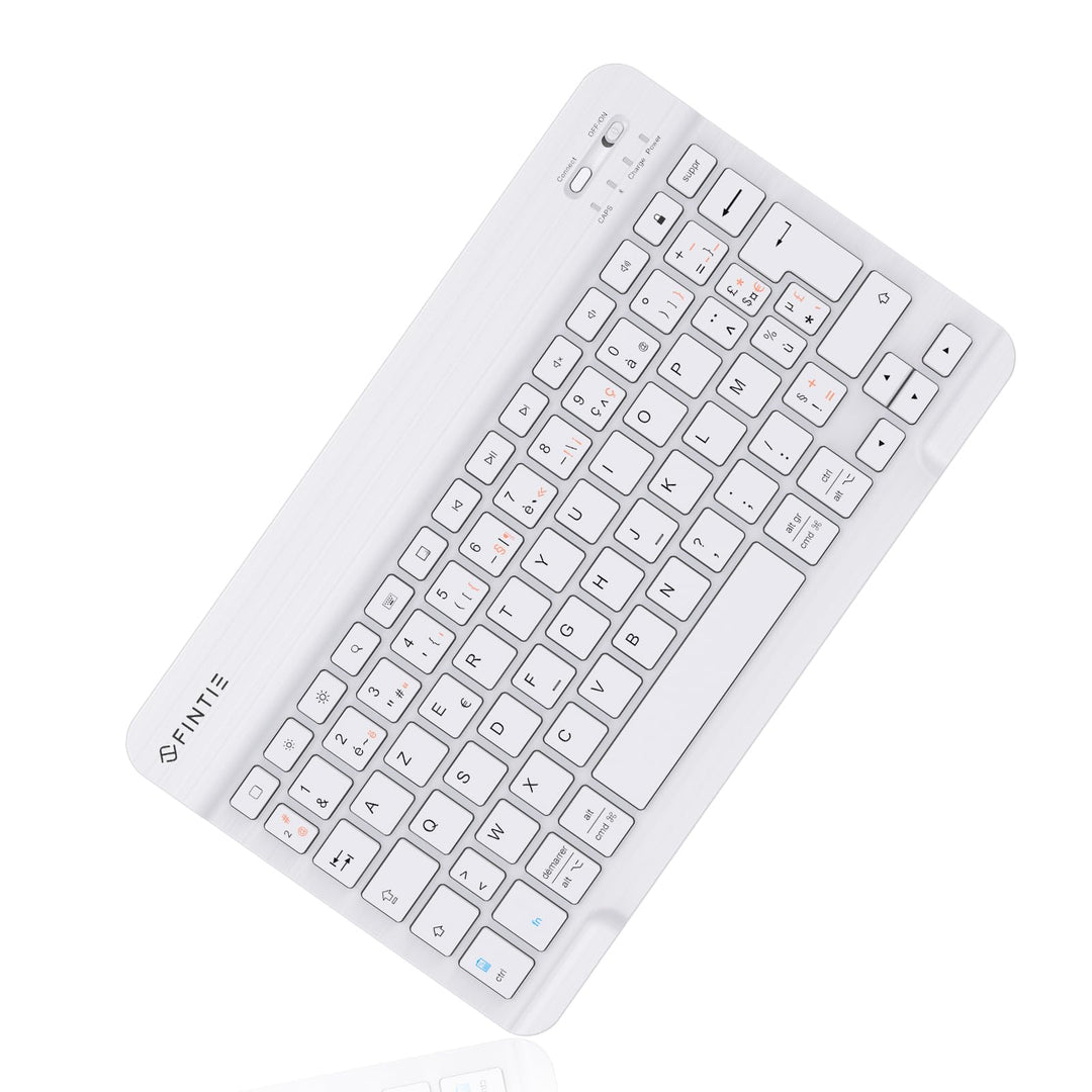 Fintie French AZERTY Keyboard 10 Zoll Bluetooth Tastatur Light Thin (6mm) Tastatur für iOS/Android,