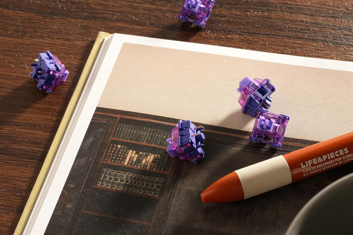 Akko V3 Pro Violett Schalter für Gaming-Tastatur, taktile Schalter, 5-Pin 40gf, staubdichter Schaft,