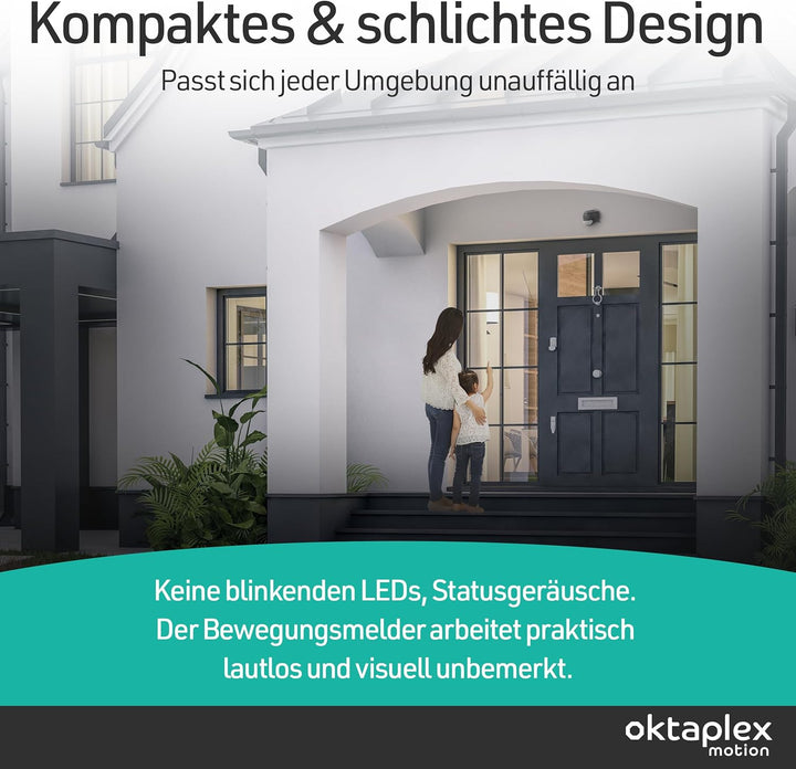 Oktaplex 2er Set Ana Bewegungsmelder Aussen schwenkbar 230 V IP44 180° Bewegungssensor 12 m Reichwei