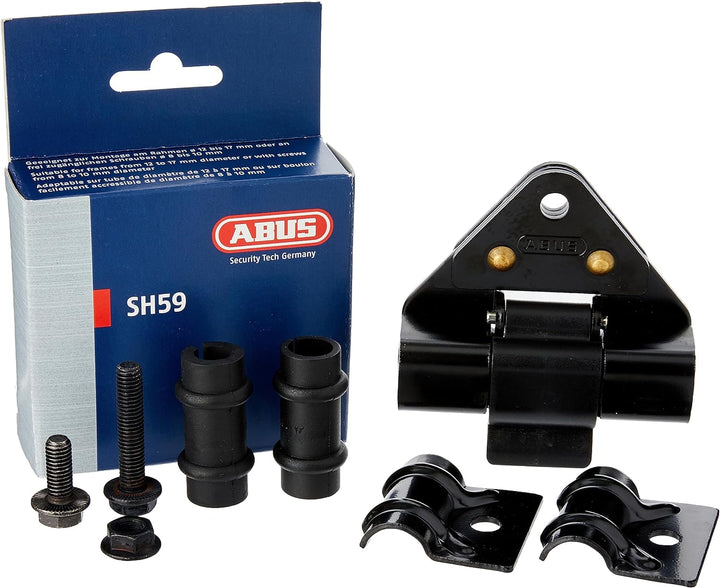 ABUS Halter SH 59 - Schlosshalterung für den Transport des Bügelschlosses Granit Extreme 59, Schwarz