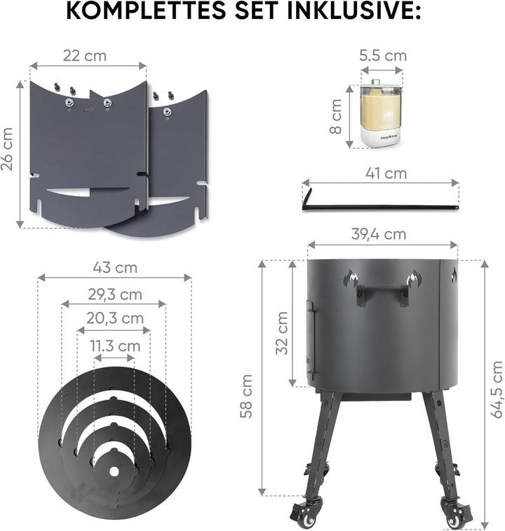 Feuerofen Utschak Ø 40cm für Kazan Wok 12L | Kasan-Ofen Учаг Feuerschale Gulaschkanone | Usbekische