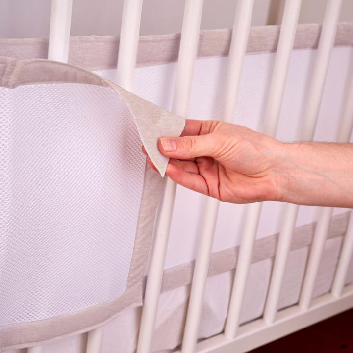 PurFlo Atmungsaktive Bettumrandung (2 Stück), sichere Alternative zu traditionellen Babybetten, masc